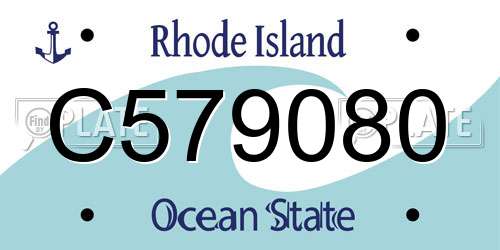C579080 Rhode Island License Plate