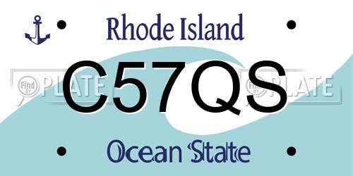C57QS Rhode Island License Plate
