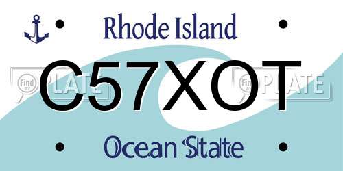 C57XOT Rhode Island License Plate