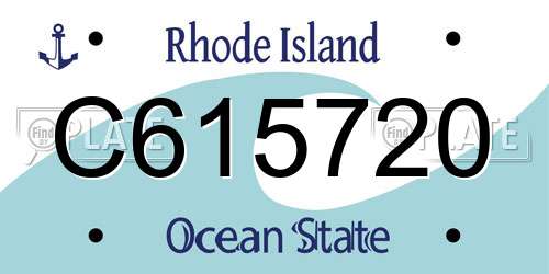 C615720 Rhode Island License Plate