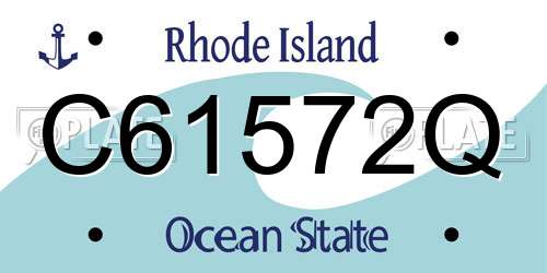 C61572Q Rhode Island License Plate