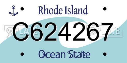 C624267 Rhode Island License Plate