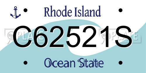 C62521S Rhode Island License Plate