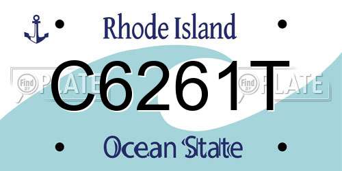 C6261T Rhode Island License Plate