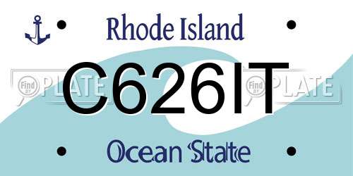 C626IT Rhode Island License Plate
