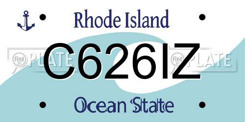 C626IZ Rhode Island License Plate