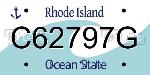 C62797G Rhode Island License Plate