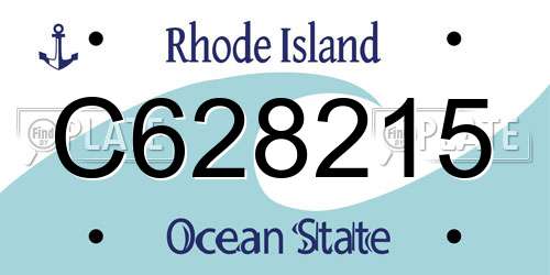 C628215 Rhode Island License Plate