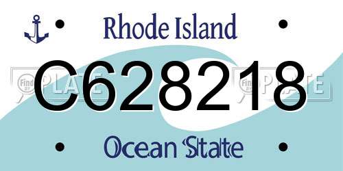 C628218 Rhode Island License Plate