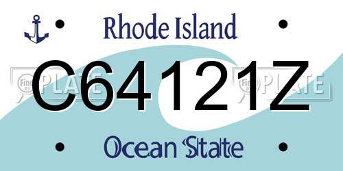 C64121Z Rhode Island License Plate