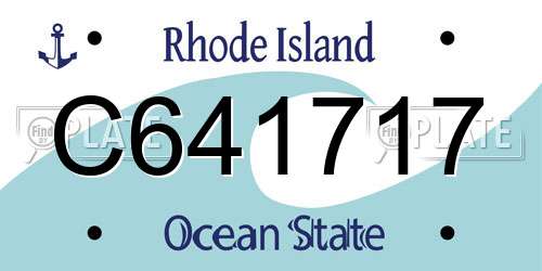C641717 Rhode Island License Plate