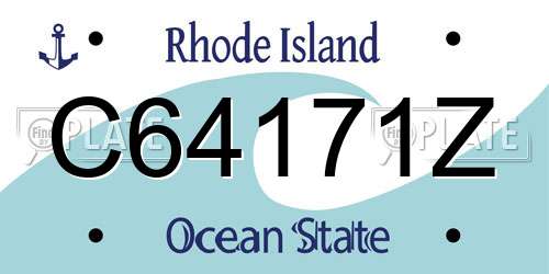 C64171Z Rhode Island License Plate