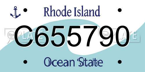 C655790 Rhode Island License Plate