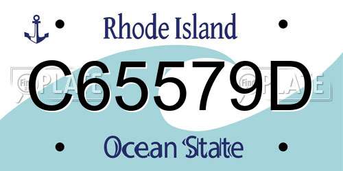 C65579D Rhode Island License Plate