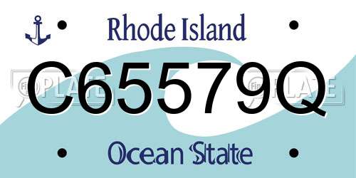 C65579Q Rhode Island License Plate