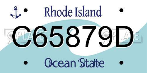 C65879D Rhode Island License Plate
