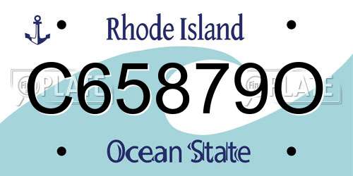 C65879O Rhode Island License Plate