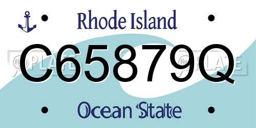 C65879Q Rhode Island License Plate