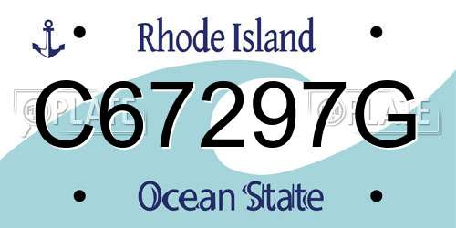 C67297G Rhode Island License Plate