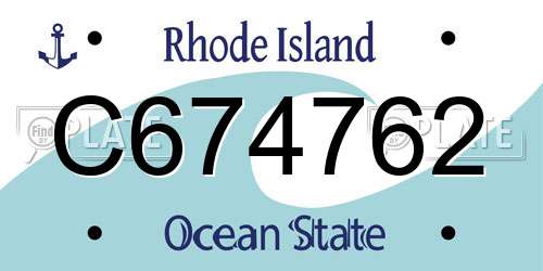 C674762 Rhode Island License Plate