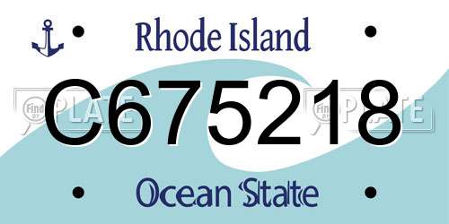 C675218 Rhode Island License Plate