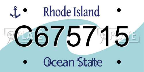 C675715 Rhode Island License Plate