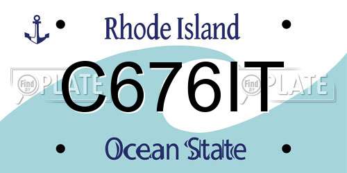 C676IT Rhode Island License Plate