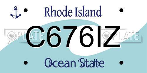 C676IZ Rhode Island License Plate