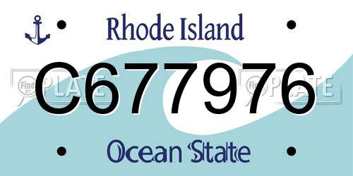 C677976 Rhode Island License Plate