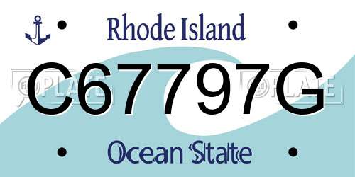 C67797G Rhode Island License Plate
