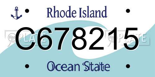 C678215 Rhode Island License Plate