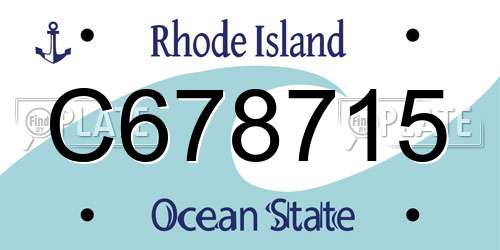 C678715 Rhode Island License Plate