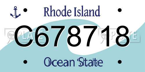 C678718 Rhode Island License Plate