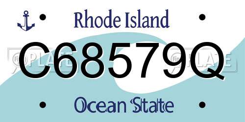 C68579Q Rhode Island License Plate