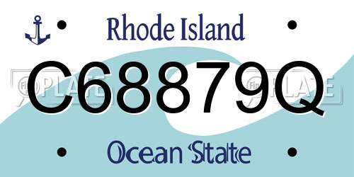 C68879Q Rhode Island License Plate