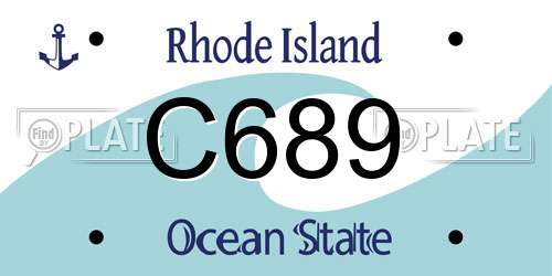 C689 Rhode Island License Plate