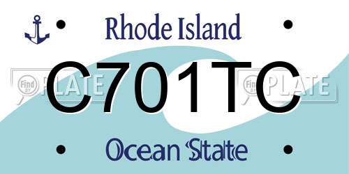C701TC Rhode Island License Plate