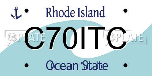 C70ITC Rhode Island License Plate