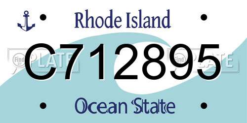 C712895 Rhode Island License Plate