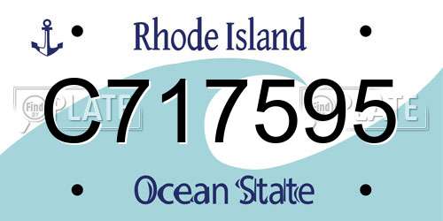 C717595 Rhode Island License Plate