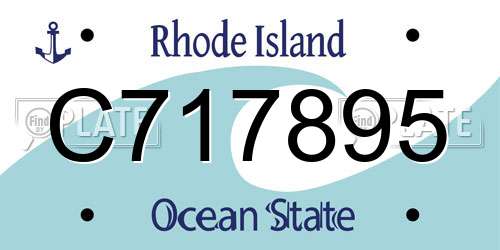 C717895 Rhode Island License Plate