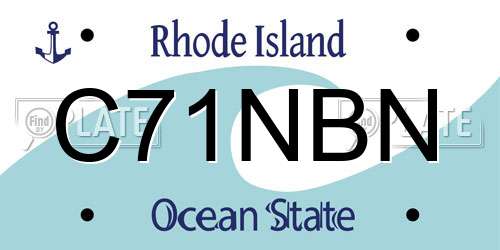 C71NBN Rhode Island License Plate
