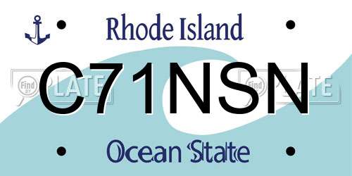 C71NSN Rhode Island License Plate