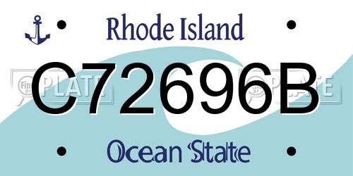 C72696B Rhode Island License Plate