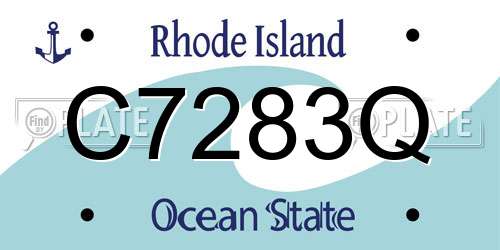 C7283Q Rhode Island License Plate