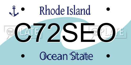 C72SEO Rhode Island License Plate
