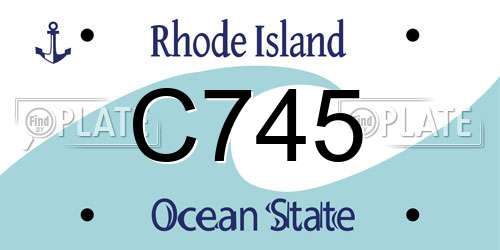 C745 Rhode Island License Plate