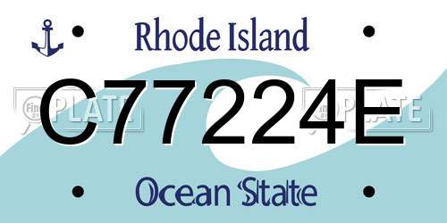 C77224E Rhode Island License Plate