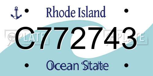 C772743 Rhode Island License Plate