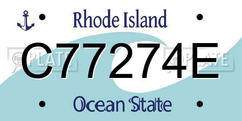 C77274E Rhode Island License Plate